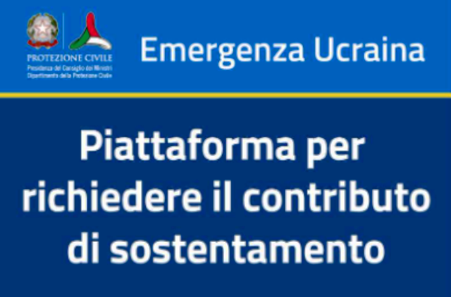 Dipartimento Protezione Civile. La piattaforma per richiedere il contributo di sostentamento